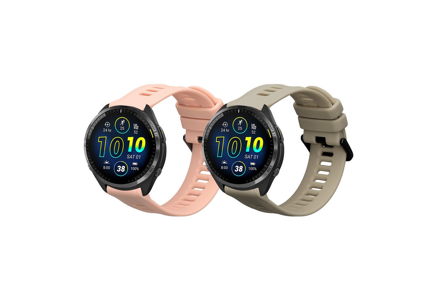 kwmobile 2x Sportarmband für Garmin Forerunner 965 / 965 Solar / Forerunner 955 Smartwatch, 2-tlg., Armband TPU Silikon Set Fitnesstracker kwmobile 2x Sportarmband für Garmin Forerunner 965 / 965 Solar / Forerunner 955 Smartwatch, 2-tlg., Armband TPU Silikon Set Fitnesstracker von kwmobile