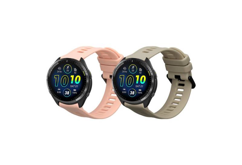 kwmobile 2x Sportarmband für Garmin Forerunner 965 / 965 Solar / Forerunner 955 Smartwatch, 2-tlg., Armband TPU Silikon Set Fitnesstracker von kwmobile