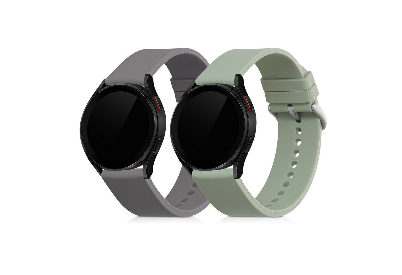 kwmobile 2x Sportarmband für Samsung Galaxy Watch 4 (40mm) Smartwatch, Armband TPU Silikon Set Fitnesstracker von kwmobile