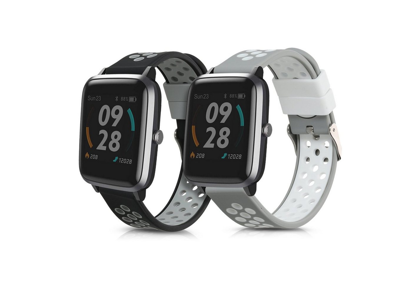 kwmobile 2x Sportarmband für Willful Fitnesstracker / Smartwatch Smartwatch, 1-tlg., Armband TPU Silikon Set Fitnesstracker kwmobile 2x Sportarmband für Willful Fitnesstracker / Smartwatch Smartwatch, 1-tlg., Armband TPU Silikon Set Fitnesstracker von kwmobile