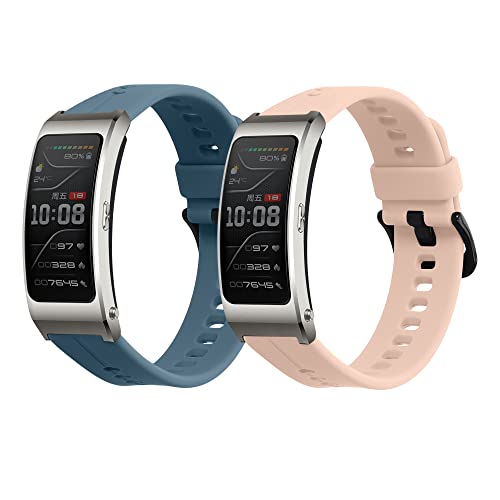 kwmobile 2x Sportarmband kompatibel mit Huawei Talkband B7 Armband - Fitnesstracker Band Set aus TPU Silikon von kwmobile