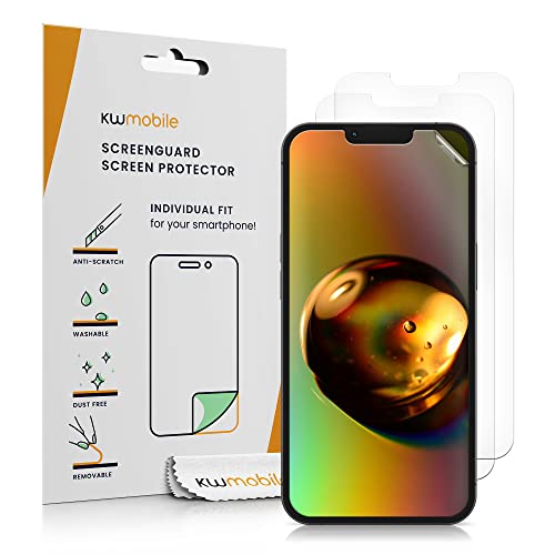 kwmobile 3X Displayschutzfolie kompatibel mit Apple iPhone 14 Plus Folie - klare Schutzfolien Set in transparent von kwmobile