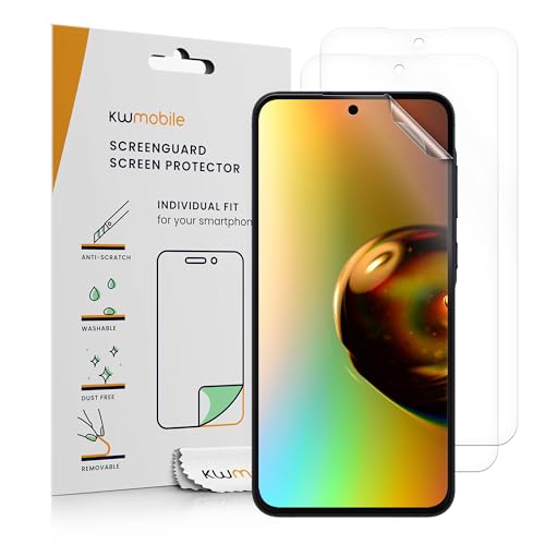kwmobile 3X Displayschutzfolie kompatibel mit Samsung Galaxy A55 5G Folie - klare Schutzfolien Set in transparent von kwmobile