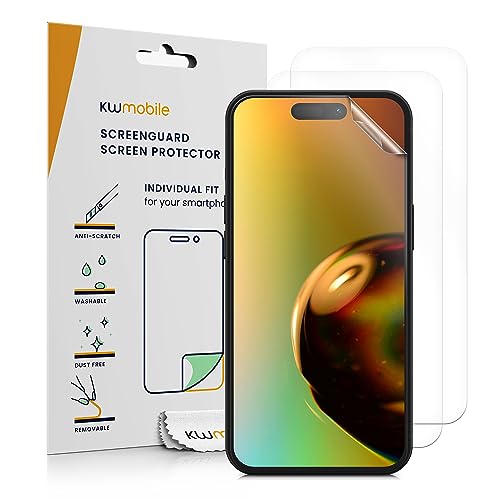 kwmobile 3X Displayschutzfolie kompatibel mit iPhone 15 Plus Folie - klare Schutzfolien Set in transparent kwmobile 3X Displayschutzfolie kompatibel mit iPhone 15 Plus Folie - klare Schutzfolien Set in transparent von kwmobile