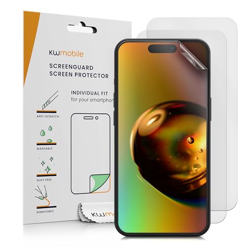 kwmobile 3X Folie matt kompatibel mit Apple iPhone 15 Pro Max - Displayschutzfolie Schutzfolie - Displayschutz Displayfolie entspiegelt kwmobile 3X Folie matt kompatibel mit Apple iPhone 15 Pro Max - Displayschutzfolie Schutzfolie - Displayschutz Displayfolie entspiegelt von kwmobile