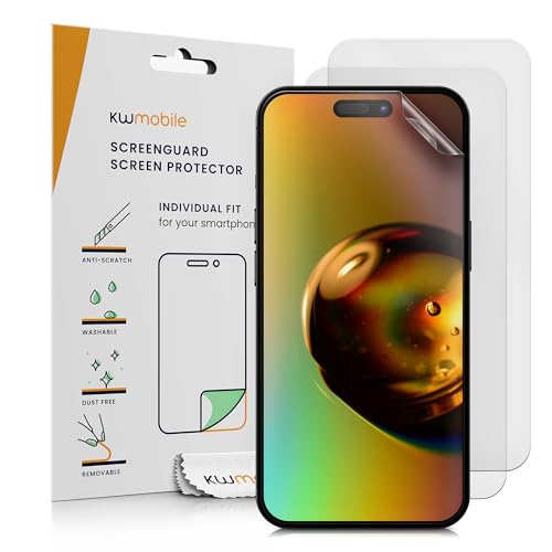 kwmobile 3X Folie matt kompatibel mit Apple iPhone 16 - Displayschutzfolie Schutzfolie - Displayschutz Displayfolie entspiegelt kwmobile 3X Folie matt kompatibel mit Apple iPhone 16 - Displayschutzfolie Schutzfolie - Displayschutz Displayfolie entspiegelt von kwmobile