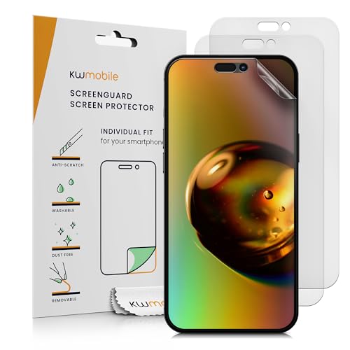 kwmobile 3X Folie matt kompatibel mit Apple iPhone 16 Plus - Displayschutzfolie Schutzfolie - Displayschutz Displayfolie entspiegelt kwmobile 3X Folie matt kompatibel mit Apple iPhone 16 Plus - Displayschutzfolie Schutzfolie - Displayschutz Displayfolie entspiegelt von kwmobile