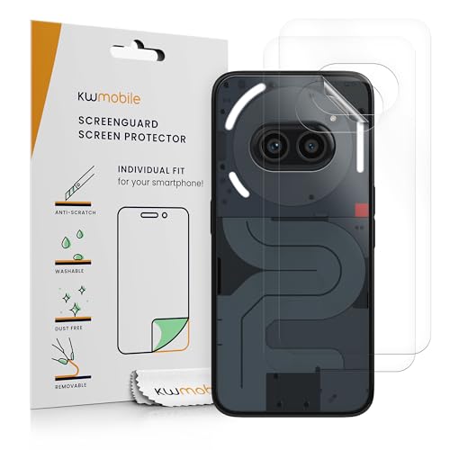 kwmobile 3X Schutzfolie Rückseite kompatibel mit Nothing Phone 2a / Phone 2a Plus - Folie Backcover Smartphone - Handyfolie transparent von kwmobile