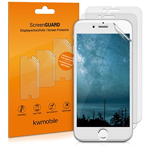 kwmobile 3x Folie matt kompatibel mit Apple iPhone 6 / 6S / 7/8 - Schutzfolie Displayschutz Displayfolie entspiegelt - kleiner als Display von kwmobile