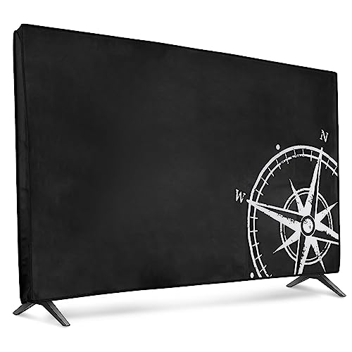 kwmobile 43" TV Hülle - Indoor Fernseher Bildschirmschutz Abdeckung - TV Bildschirm Staubschutzhülle - Kompass Vintage Weiß Schwarz kwmobile 43" TV Hülle - Indoor Fernseher Bildschirmschutz Abdeckung - TV Bildschirm Staubschutzhülle - Kompass Vintage Weiß Schwarz von kwmobile