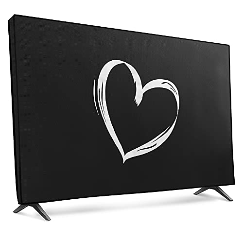 kwmobile 49-50" TV Hülle - Indoor Fernseher Bildschirmschutz Abdeckung - TV Bildschirm Staubschutzhülle - Herz Brush Weiß Schwarz kwmobile 49-50" TV Hülle - Indoor Fernseher Bildschirmschutz Abdeckung - TV Bildschirm Staubschutzhülle - Herz Brush Weiß Schwarz von kwmobile