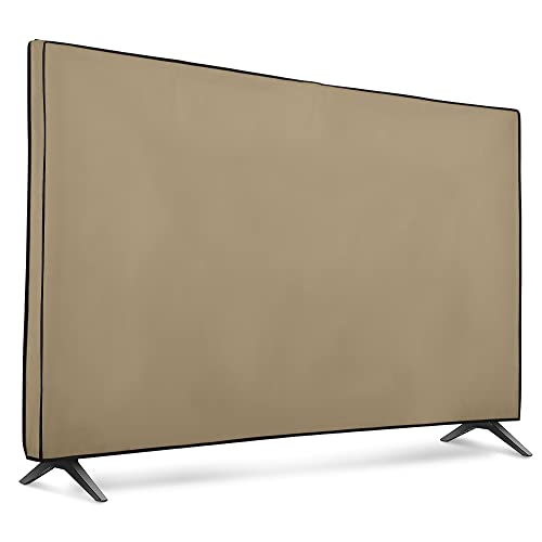 kwmobile 55" TV Hülle - Fernseher Bildschirmschutz Abdeckung - TV Bildschirm Staubschutzhülle - Beige von kwmobile