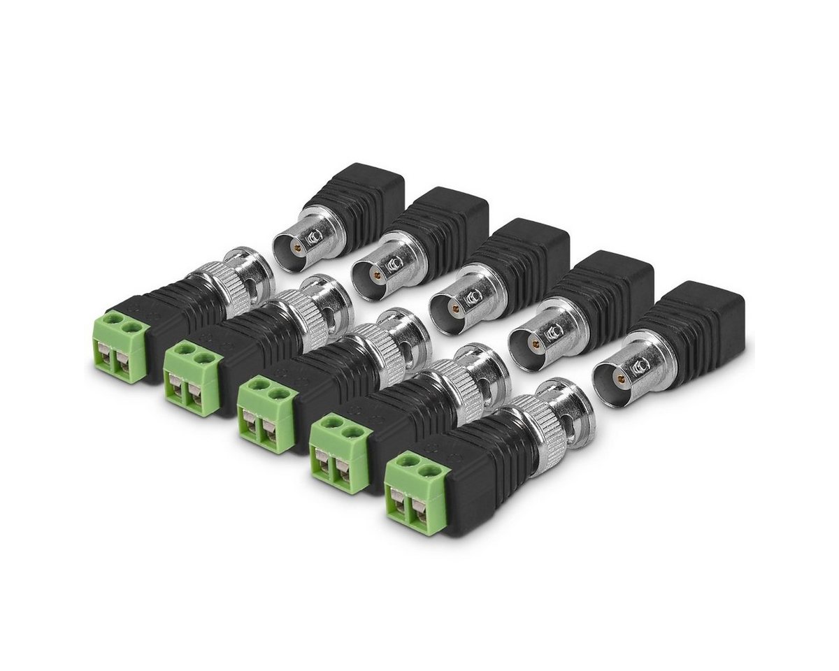 kwmobile 5x BNC-Stecker-Set - Für Mini-Kameras, CCTV-Netzwerk und mehr Audio- & Video-Kabel, (4,00 cm) von kwmobile