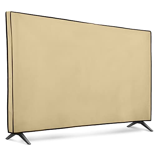 kwmobile 65" TV Hülle - Fernseher Bildschirmschutz Abdeckung - TV Bildschirm Staubschutzhülle - Beige von kwmobile