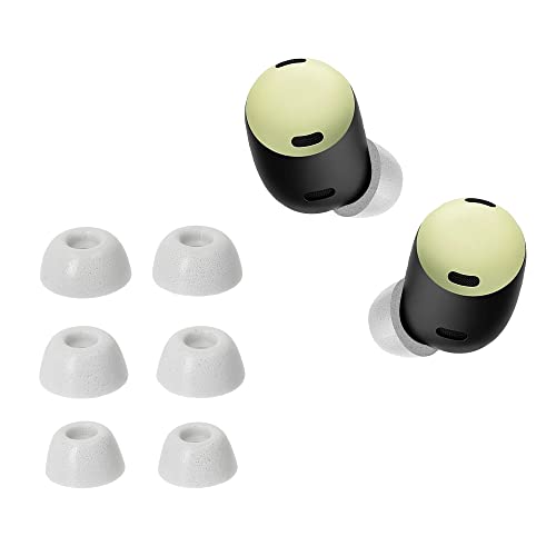 kwmobile 6X Ersatz In Ear Kopfhörer kompatibel mit Google Pixel Buds Pro - 3 Größen - Polster Ohrstöpsel In-Ear Ohrhörer - Weiß von kwmobile