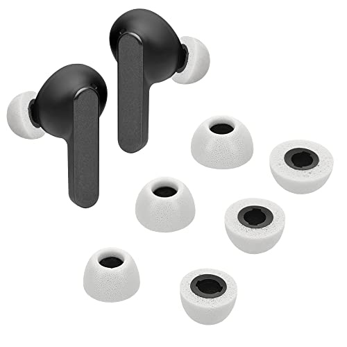 kwmobile 6X Ersatz In Ear Kopfhörer kompatibel mit JBL Live Pro 2 TWS - 3 Größen - Polster Ohrstöpsel In-Ear Ohrhörer - Weiß von kwmobile