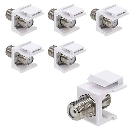 kwmobile 6X Keystone Modul F-Buchse - 6 Stück Koax F-Stecker für DVB-S und DVB-S2 - Anschluss TV SAT Kabel an Modular Patchpanel oder Anschlussdosen kwmobile 6X Keystone Modul F-Buchse - 6 Stück Koax F-Stecker für DVB-S und DVB-S2 - Anschluss TV SAT Kabel an Modular Patchpanel oder Anschlussdosen von kwmobile