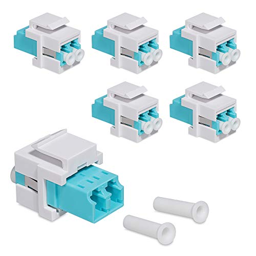 kwmobile 6X Keystone optisches Netzwerkkabel Modul - Kupplung Multimode Glasfaser - Anschluss für LC-Duplex Kabel an Patchpanel oder Anschlussdosen kwmobile 6X Keystone optisches Netzwerkkabel Modul - Kupplung Multimode Glasfaser - Anschluss für LC-Duplex Kabel an Patchpanel oder Anschlussdosen von kwmobile