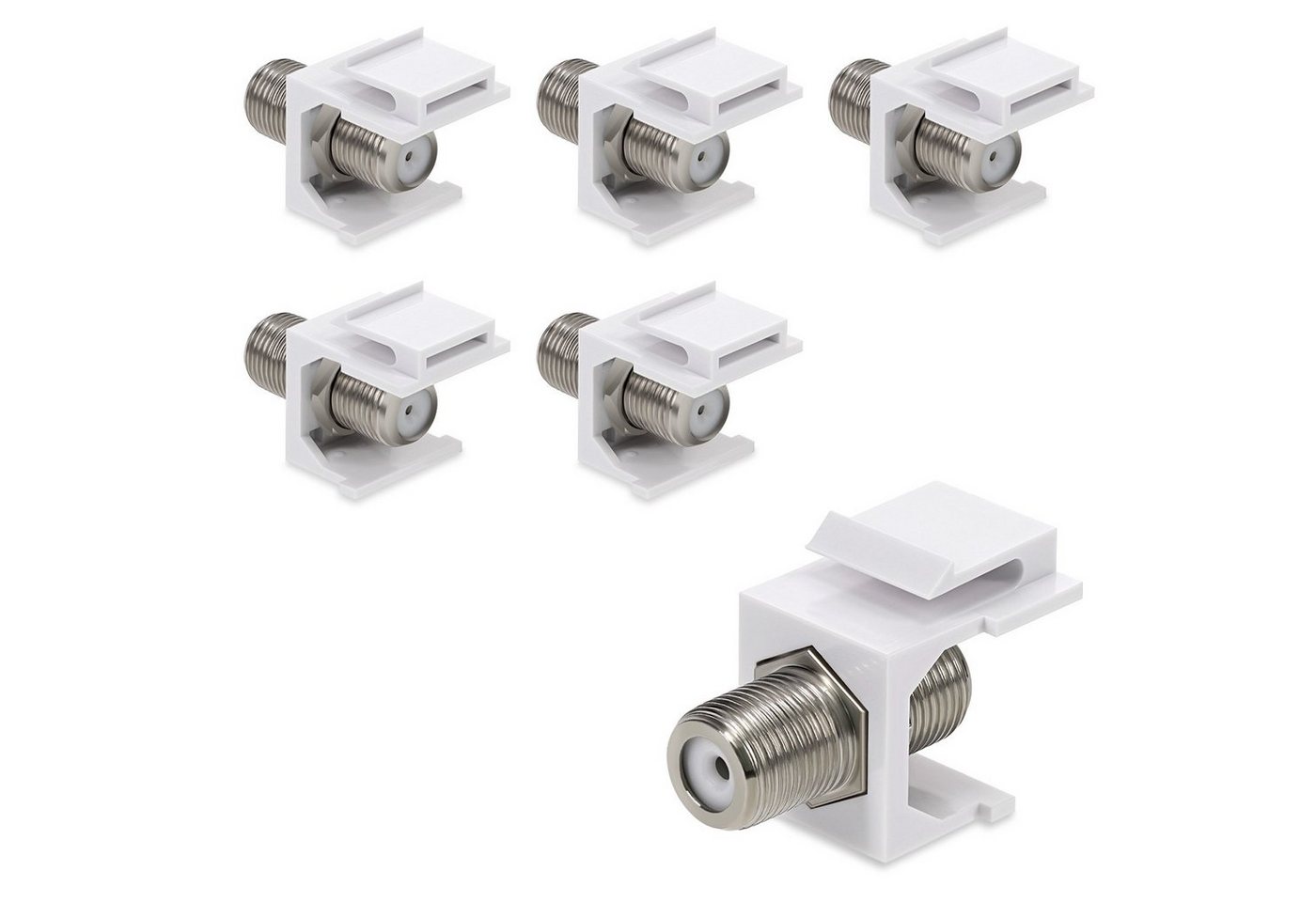 kwmobile 6x Keystone Modul F-Buchse - 6x Koax F-Stecker für DVB-S & DVB-S2 Adapter, 2.20 cm kwmobile 6x Keystone Modul F-Buchse - 6x Koax F-Stecker für DVB-S & DVB-S2 Adapter, 2.20 cm von kwmobile