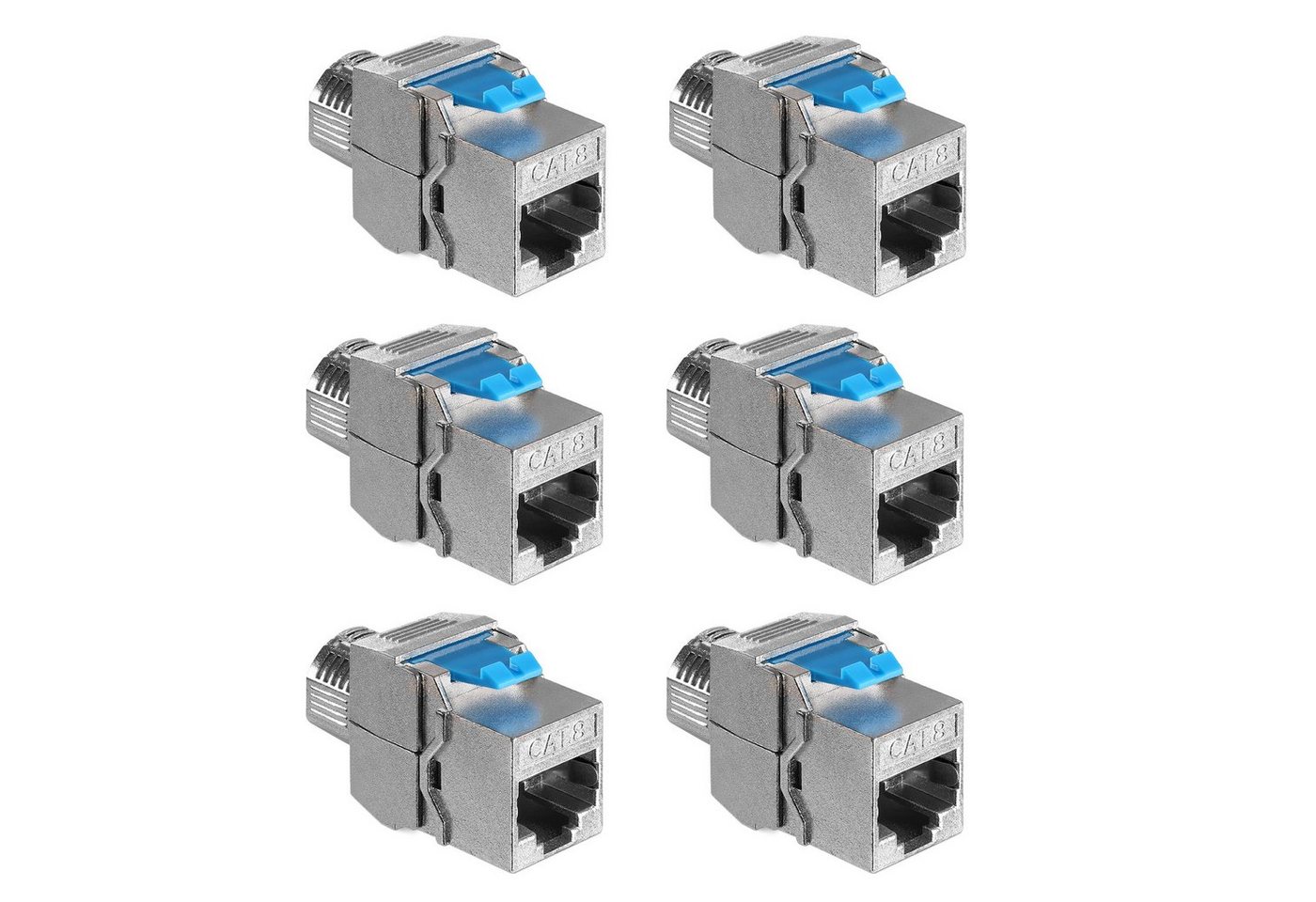 kwmobile 6x Keystone Modul für CAT 8 Kabel - 40 Gbit/s - Metall Gehäuse Netzwerk-Adapter, 3.40 cm kwmobile 6x Keystone Modul für CAT 8 Kabel - 40 Gbit/s - Metall Gehäuse Netzwerk-Adapter, 3.40 cm von kwmobile