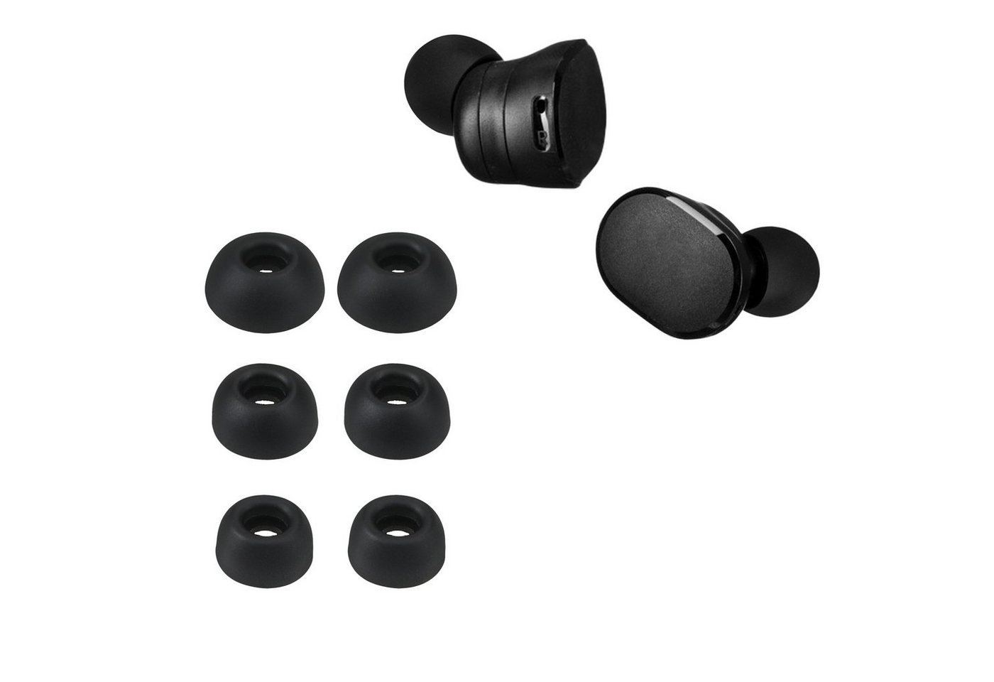 kwmobile 6x Polster für JBL Tune 130 NC TWS Ohrpolster (3 Größen - Silikon Ohrstöpsel In-Ear Kopfhörer) von kwmobile