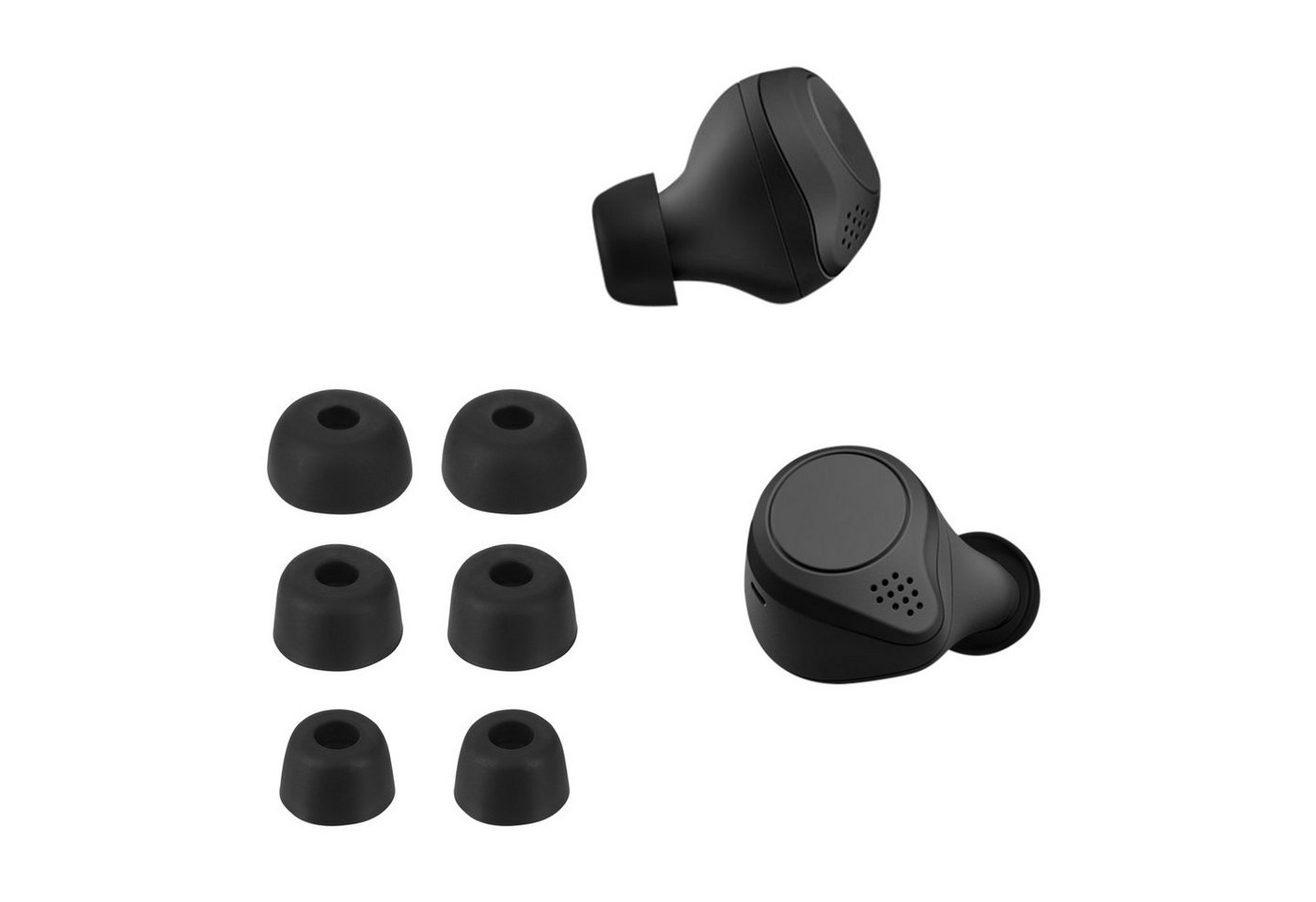 kwmobile 6x Polster für Jabra Elite 7 Pro / Elite 7 Active Ohrpolster (3 Größen - Silikon Ohrstöpsel In-Ear Kopfhörer) von kwmobile