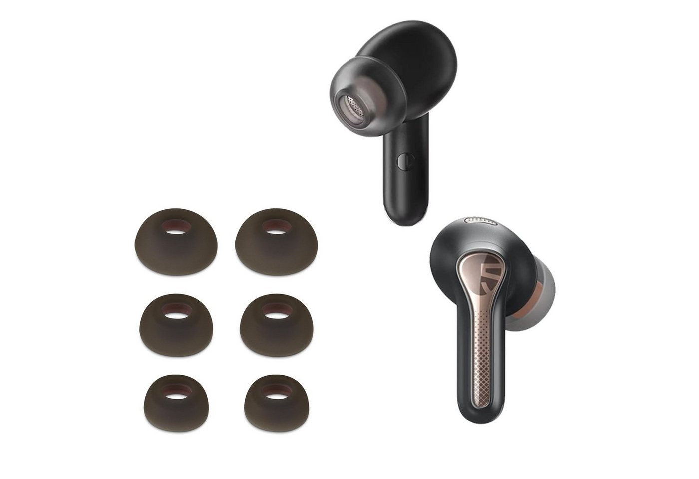 kwmobile 6x Polster für SoundPeats Capsule 3 Pro Ohrpolster (3 Größen - Silikon Ohrstöpsel In-Ear Kopfhörer) von kwmobile