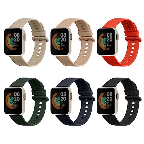 kwmobile 6X Sportarmband kompatibel mit Xiaomi Redmi Watch 2 Lite Armband - Großes Set Smartwatch Armband von kwmobile
