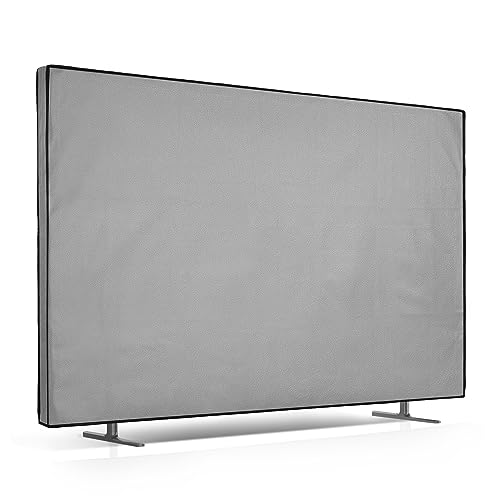 kwmobile 85" TV Hülle - Indoor Fernseher Bildschirmschutz Abdeckung - TV Bildschirm Staubschutzhülle - Hellgrau von kwmobile