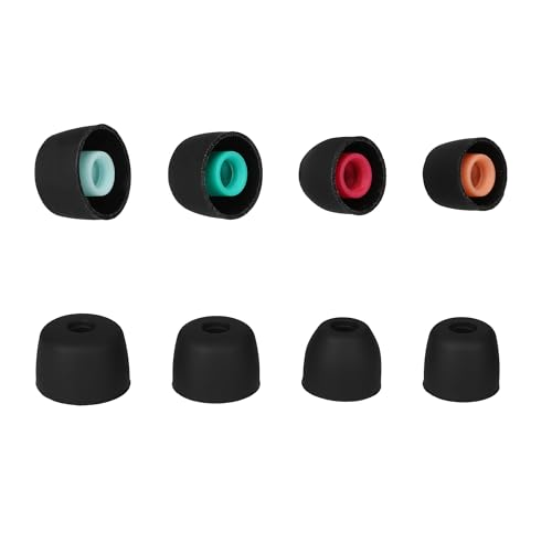 kwmobile 8X Universal Ersatz In Ear Ohrstöpsel für in-Ear Headphones Kopfhörer - Polster In-Ear Ohrhörer Set mit Verbindungsloch Größe 4-5,5mm - Schwarz von kwmobile