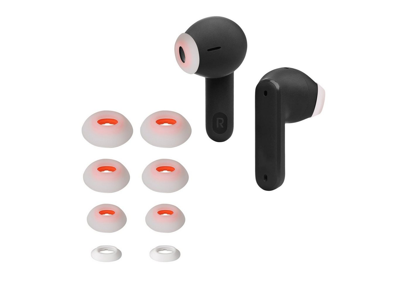 kwmobile 8x Ersatzpolster für JBL Tune Flex Ohrpolster (4 Größen - Silikon Ersatz Ohrstöpsel für JBL In-Ear Headphones) von kwmobile