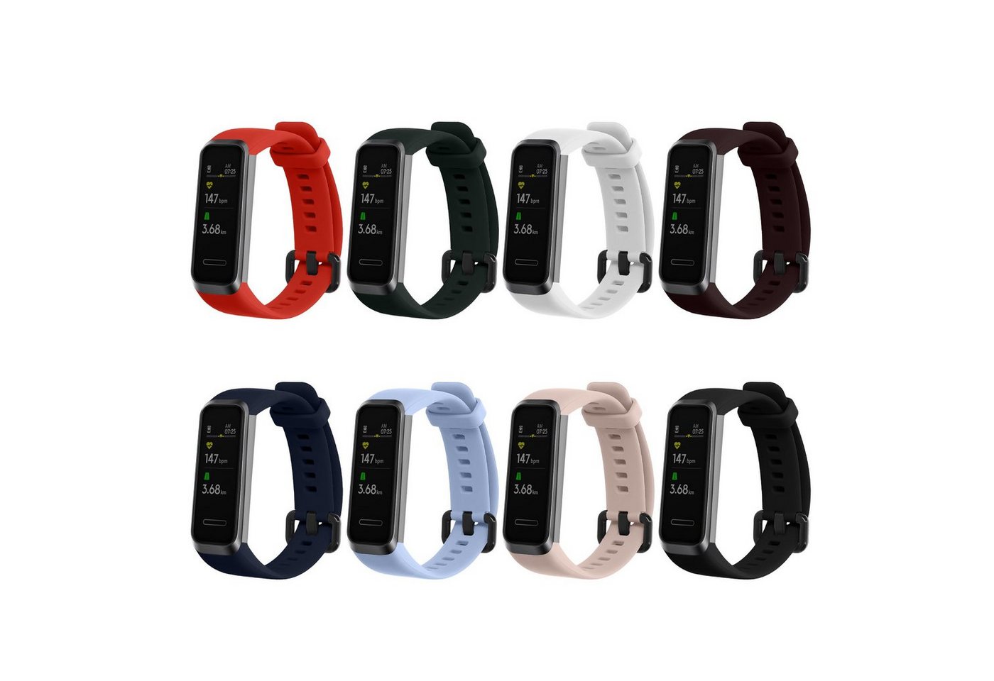 kwmobile 8x Sportarmband für Huawei Band 4 Armband Smartwatch, 8-tlg., Armband TPU Silikon Großes Set Fitnesstracker - verschiedene Farben kwmobile 8x Sportarmband für Huawei Band 4 Armband Smartwatch, 8-tlg., Armband TPU Silikon Großes Set Fitnesstracker - verschiedene Farben von kwmobile