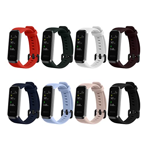 kwmobile 8x Sportarmband kompatibel mit Huawei Band 4 Armband - Großes Set Smartwatch Armband in verschiedenen Farben von kwmobile