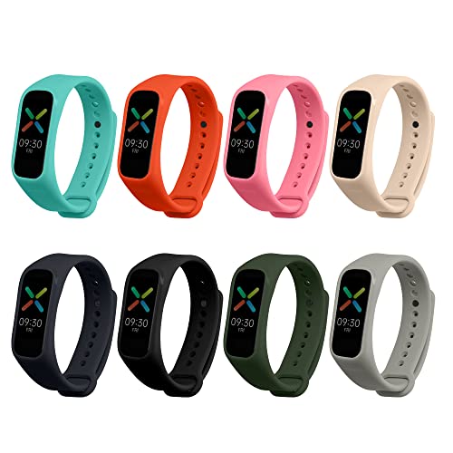 kwmobile 8x Sportarmband kompatibel mit Oppo Band Sport Armband - Großes Set Smartwatch Armband in verschiedenen Farben von kwmobile