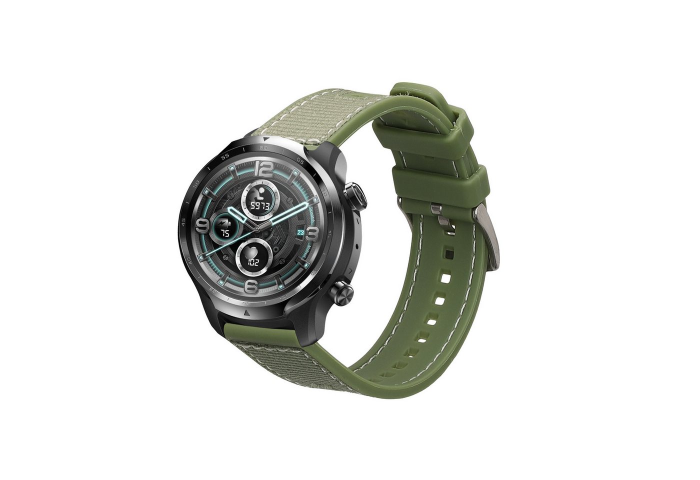 kwmobile Armband für Ticwatch Pro 3 / Pro 3 Lite / E3 - Nylon Silikon Smartwatch, 1-tlg., Sportarmband Band - Innenmaße 14 - 22 cm kwmobile Armband für Ticwatch Pro 3 / Pro 3 Lite / E3 - Nylon Silikon Smartwatch, 1-tlg., Sportarmband Band - Innenmaße 14 - 22 cm von kwmobile