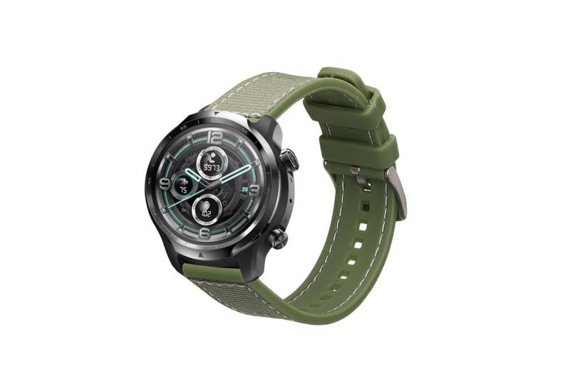 kwmobile Armband für Ticwatch Pro 3 / Pro 3 Lite / E3 - Nylon Silikon Smartwatch, 1-tlg., Sportarmband Band - Innenmaße 14 - 22 cm von kwmobile