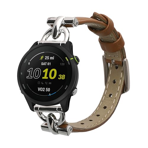 kwmobile Armband kompatibel mit Garmin vivoactive 4 / Venu 3 / Venu 2 / Forerunner 255 - Echtleder Fitnesstracker Sportarmband Band von kwmobile