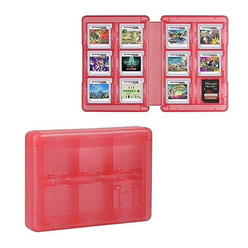 kwmobile Aufbewahrungsbox für Spiel-Kartuschen kompatibel mit Nintendo 3DS Box - Spiele Hülle für bis zu 22 Spiele und Zubehör - Altrosa von kwmobile