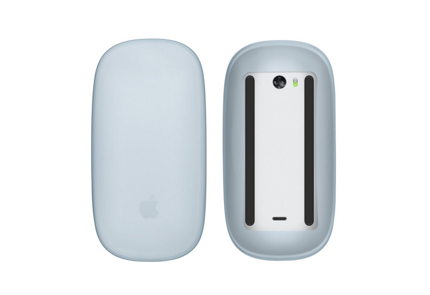 kwmobile Backcover Silikon Schutzhülle für Apple Magic Mouse 1 / 2, PC Maus Cover Hülle aus softem Silikon - Hellblau von kwmobile