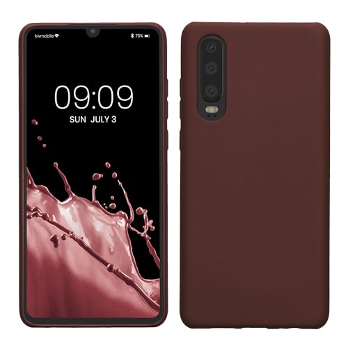 kwmobile Case kompatibel mit Huawei P30 Hülle - Schutzhülle aus Silikon metallisch schimmernd - Handyhülle Metallic Tawny Red von kwmobile