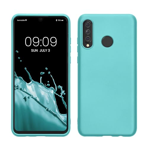 kwmobile Case kompatibel mit Huawei P30 Lite Hülle - Schutzhülle aus Silikon metallisch schimmernd - Handyhülle Metallic Mintgrün von kwmobile