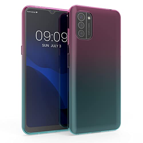 kwmobile Case kompatibel mit Nokia G21 / G11 - Hülle Handy - Handyhülle Zwei Farben Pink Blau Transparent von kwmobile