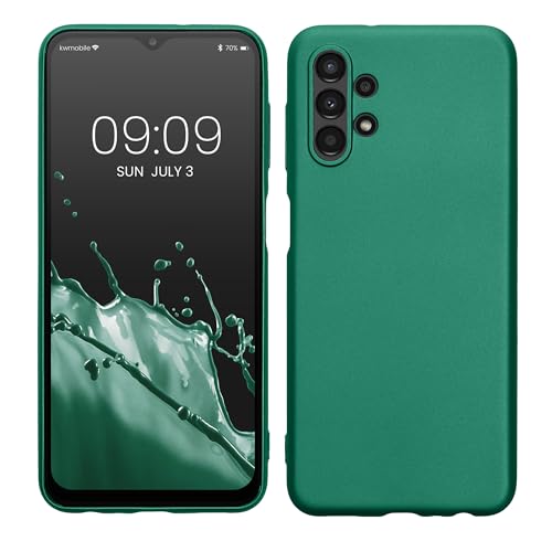 kwmobile Case kompatibel mit Samsung Galaxy A13 4G Hülle - Schutzhülle aus Silikon metallisch schimmernd - Handyhülle Metallic Dunkelgrün kwmobile Case kompatibel mit Samsung Galaxy A13 4G Hülle - Schutzhülle aus Silikon metallisch schimmernd - Handyhülle Metallic Dunkelgrün von kwmobile