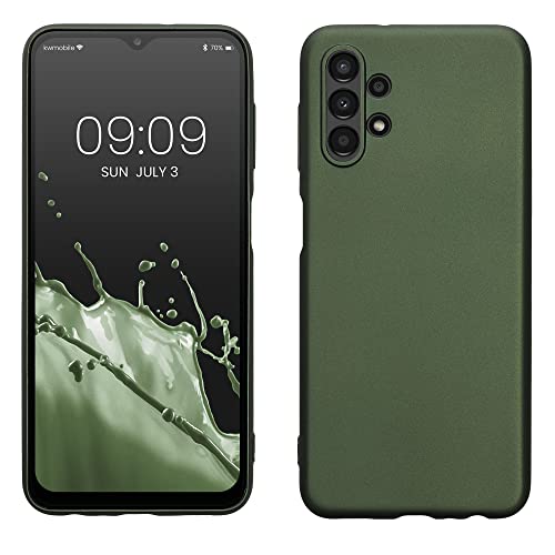 kwmobile Case kompatibel mit Samsung Galaxy A13 4G Hülle - Schutzhülle aus Silikon metallisch schimmernd - Handyhülle Metallic Tannengrün kwmobile Case kompatibel mit Samsung Galaxy A13 4G Hülle - Schutzhülle aus Silikon metallisch schimmernd - Handyhülle Metallic Tannengrün von kwmobile