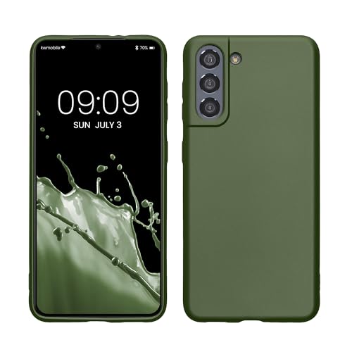kwmobile Case kompatibel mit Samsung Galaxy S21 Hülle - Schutzhülle aus Silikon metallisch schimmernd - Handyhülle Metallic Tannengrün kwmobile Case kompatibel mit Samsung Galaxy S21 Hülle - Schutzhülle aus Silikon metallisch schimmernd - Handyhülle Metallic Tannengrün von kwmobile