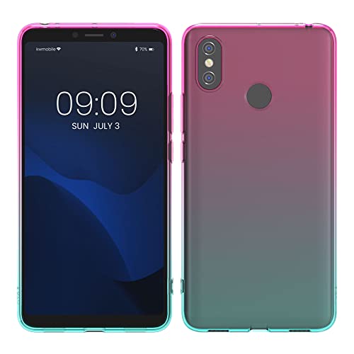 kwmobile Case kompatibel mit Xiaomi Mi Max 3 - Hülle Handy - Handyhülle Zwei Farben Pink Blau Transparent von kwmobile