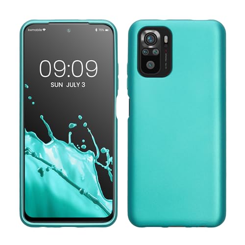 kwmobile Case kompatibel mit Xiaomi Redmi Note 10 / Note 10S Hülle - Schutzhülle aus Silikon metallisch schimmernd - Handyhülle Metallic Mintgrün kwmobile Case kompatibel mit Xiaomi Redmi Note 10 / Note 10S Hülle - Schutzhülle aus Silikon metallisch schimmernd - Handyhülle Metallic Mintgrün von kwmobile