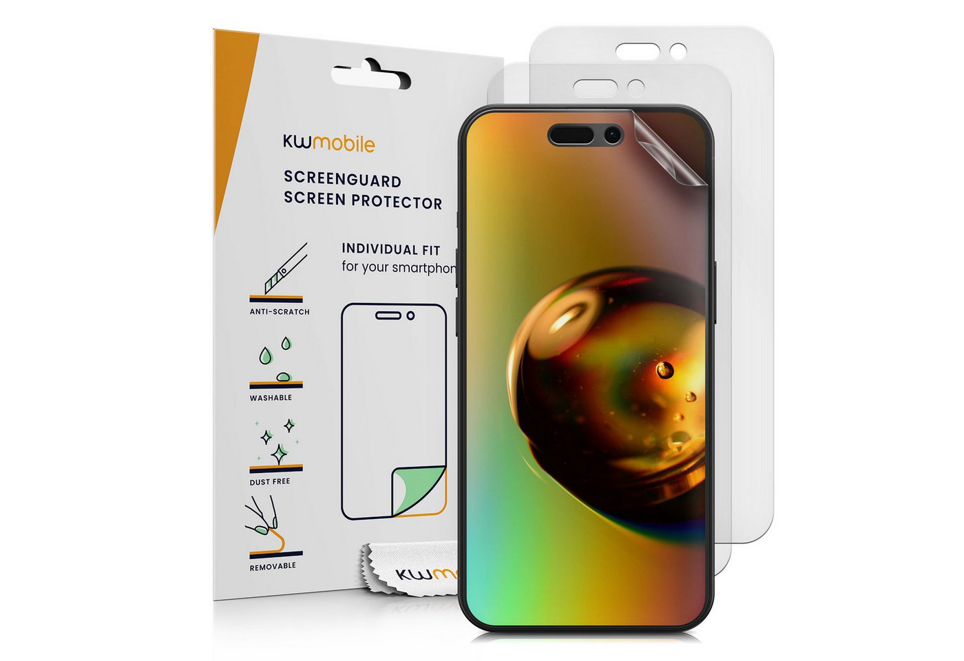 kwmobile Displayschutzfolie 3x Folie matt für Apple iPhone 16 Pro Max, 3 Stück, Schutzfolie Anti-Fingerabdruck Displayschutz Displayfolie entspiegelt kwmobile Displayschutzfolie 3x Folie matt für Apple iPhone 16 Pro Max, 3 Stück, Schutzfolie Anti-Fingerabdruck Displayschutz Displayfolie entspiegelt von kwmobile