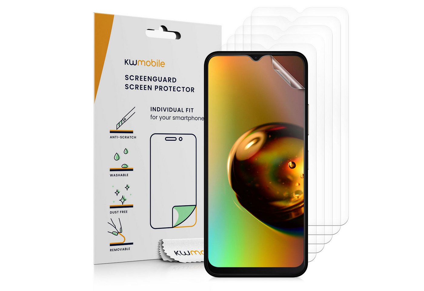 kwmobile Displayschutzfolie 6x Folie, 6 Stück, klare Displayschutzfolie Displayschutz transparent Schutzfolie kwmobile Displayschutzfolie 6x Folie, 6 Stück, klare Displayschutzfolie Displayschutz transparent Schutzfolie von kwmobile