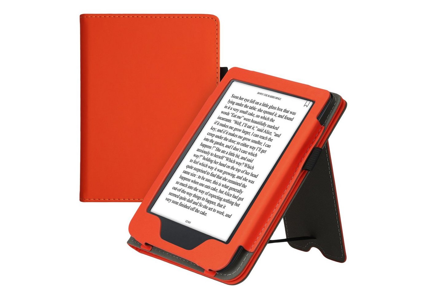 kwmobile E-Reader-Hülle Flip Hülle für Kobo Clara 2E / Tolino Shine 4, Handschlaufe - Cover von kwmobile